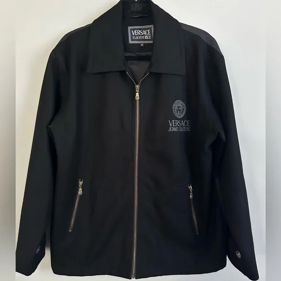 Versace Jackets Coats Versace Mens Classic Black Jacket V2
